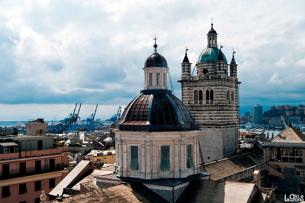 Cattedrale di San Lorenzo · Vista dalla torre di Palazo Ducale · Genova