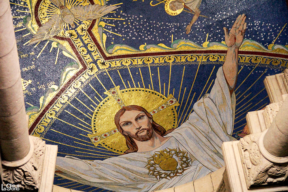 Mosaïque du chœur di Olivier Merson , H. M. Magne e R. Martin · Sacre Chœur · Paris