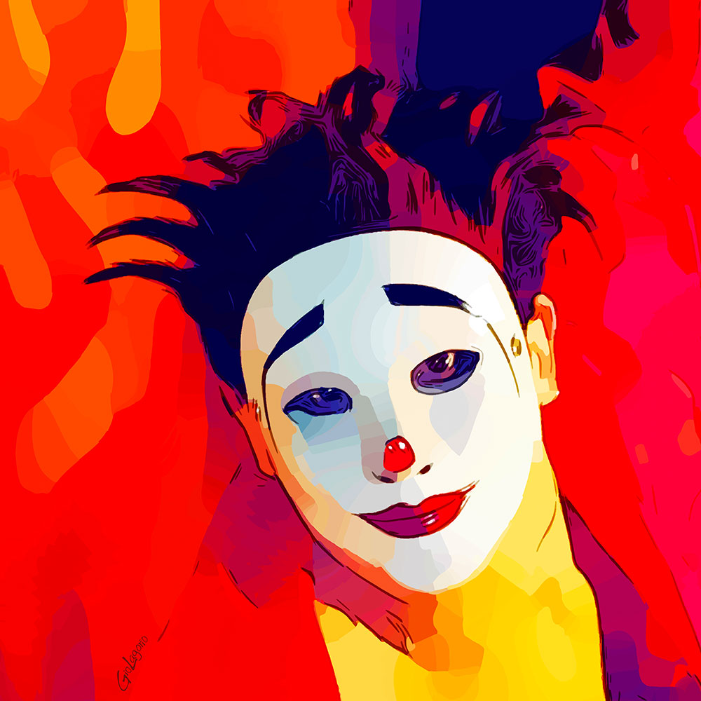 La maschera del clown · cm 60X60