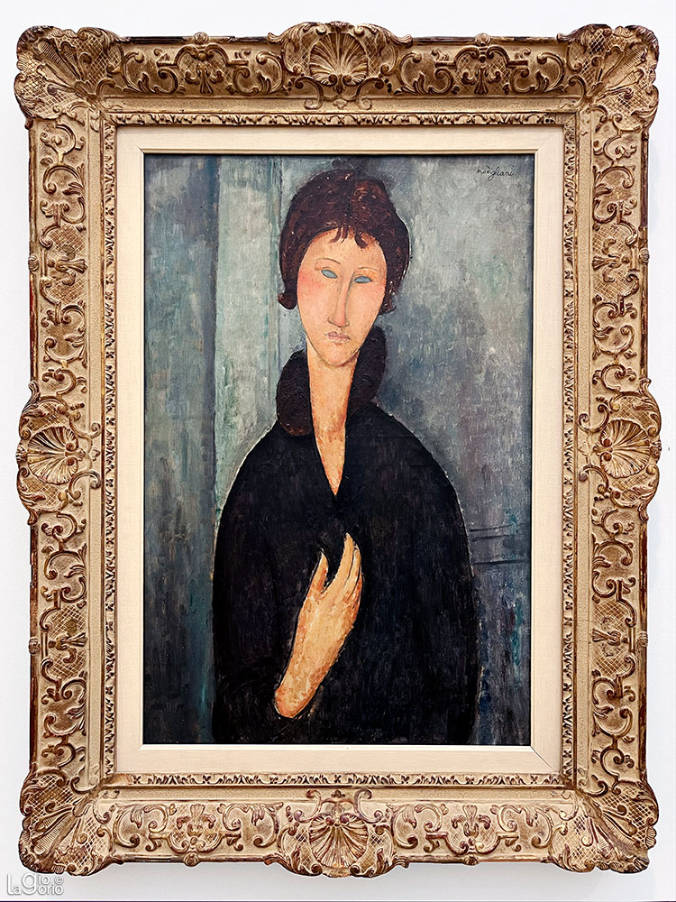Donna con occhi blu · Olio su tela · Amedeo Modigliani (1918)