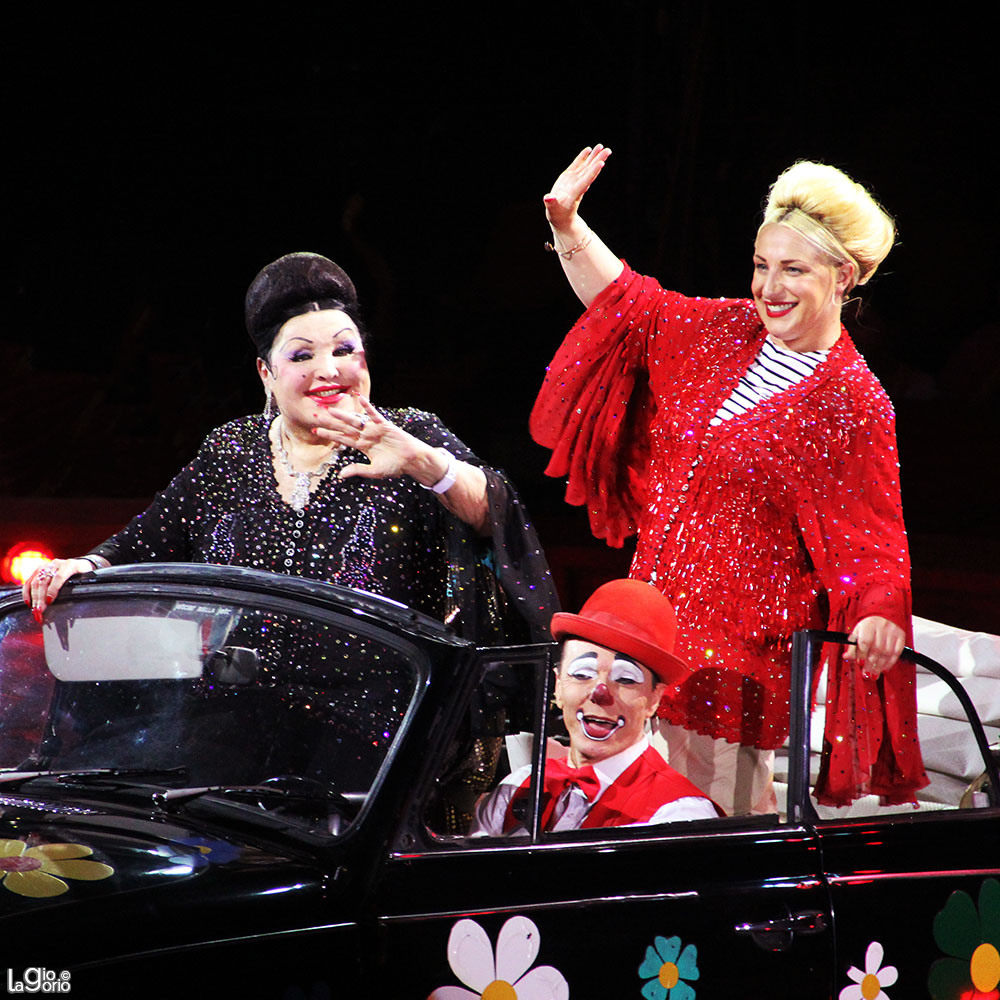 Moira Orfei, Katia Follesa e Gyula Saly · Circo Moira Orfei